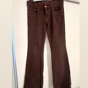 J Brand Brown Flared Denim Jeans
